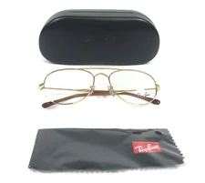 Ray-Ban Eyeglasses Frames RB3735V BAIN BRIDGE 2500 Arista Gold Aviator 55-17-140
