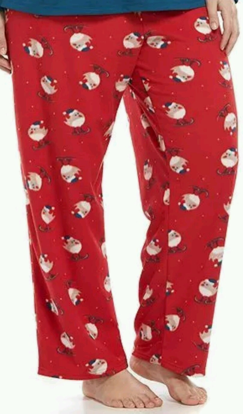 JOCKEY WOMEN'S MICROFLEECE PAJAMA PANTS SLEEPWEAR CLASSIC FIT L SKIING BIRD NWT eBay