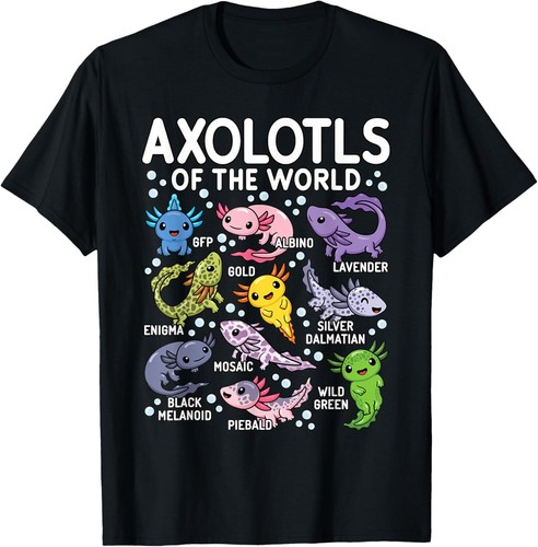 Axolotls Of The World süßes Kawaii Axolotl T-Shirt