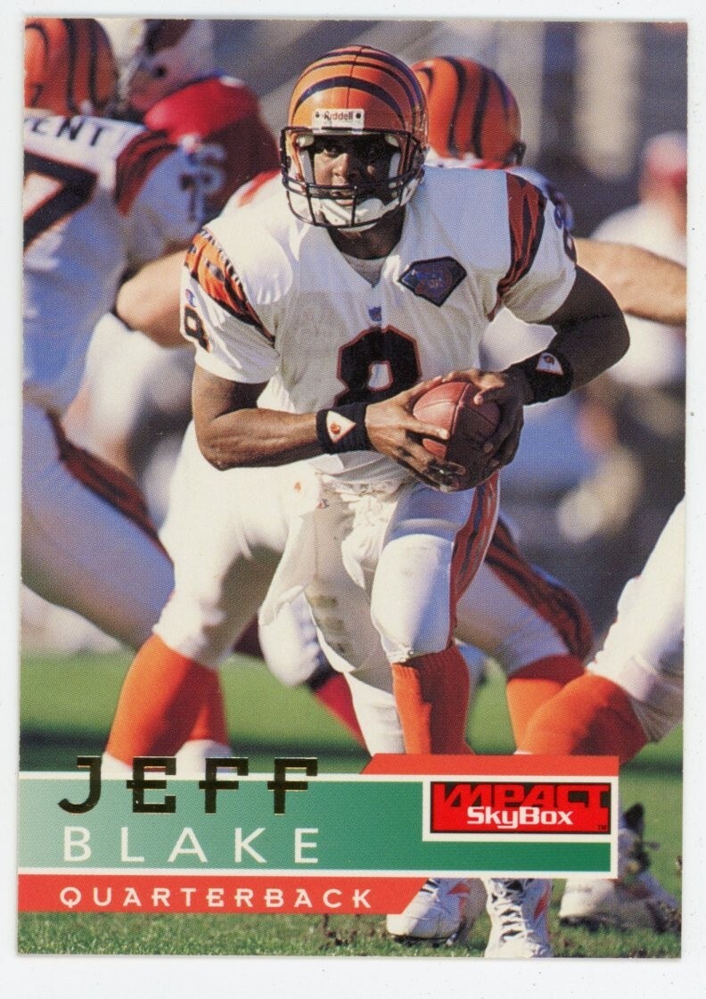 1995 SkyBox Impact Football Card #25 Jeff Blake Rookie