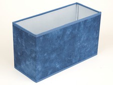 Lampenschirm eckig Tischleuchte Hängelampe blau marmoriert ausgefallen schmal