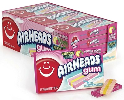 Airheads Candy, Chewing Gum, Raspberry Lemonade Flavor, Sugar Free, Xylitol, 14