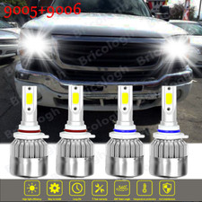 For Gmc Sierra 1500 2500 Hd 1999-2005 2006 Led Headlights High Low Lights Bulbs