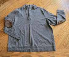 Jos.A. Bank Reserve 1/3 Zip Jacket Sweater Pullover Top Men's Size 2X Gray