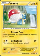 Pokemon Voltorb (21/116) Roaring Skies LP REVERSE HOLO