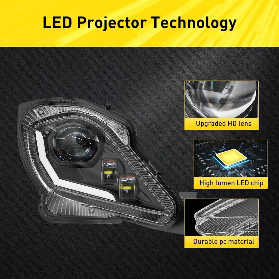 2 PIEZAS Faros LED Faros para Yamaha YFZ 450 Raptor 350 700 700R 2006-2023 Foto 4 de 4