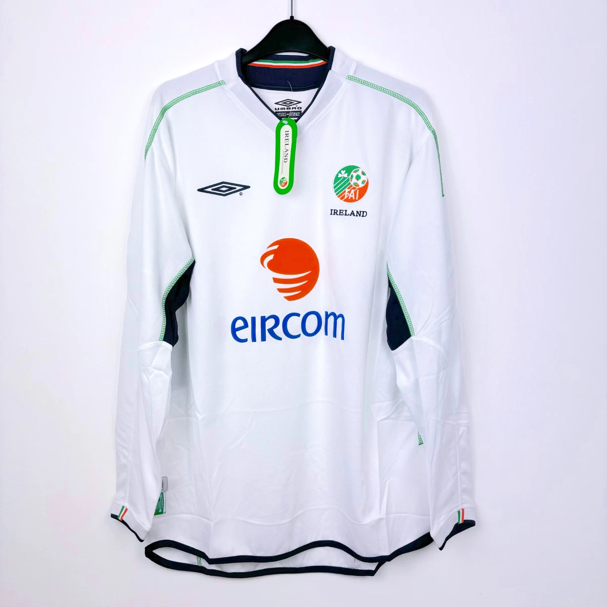 Maillot Umbro Irlande 2006 Vintage – Blanc, Taille XL