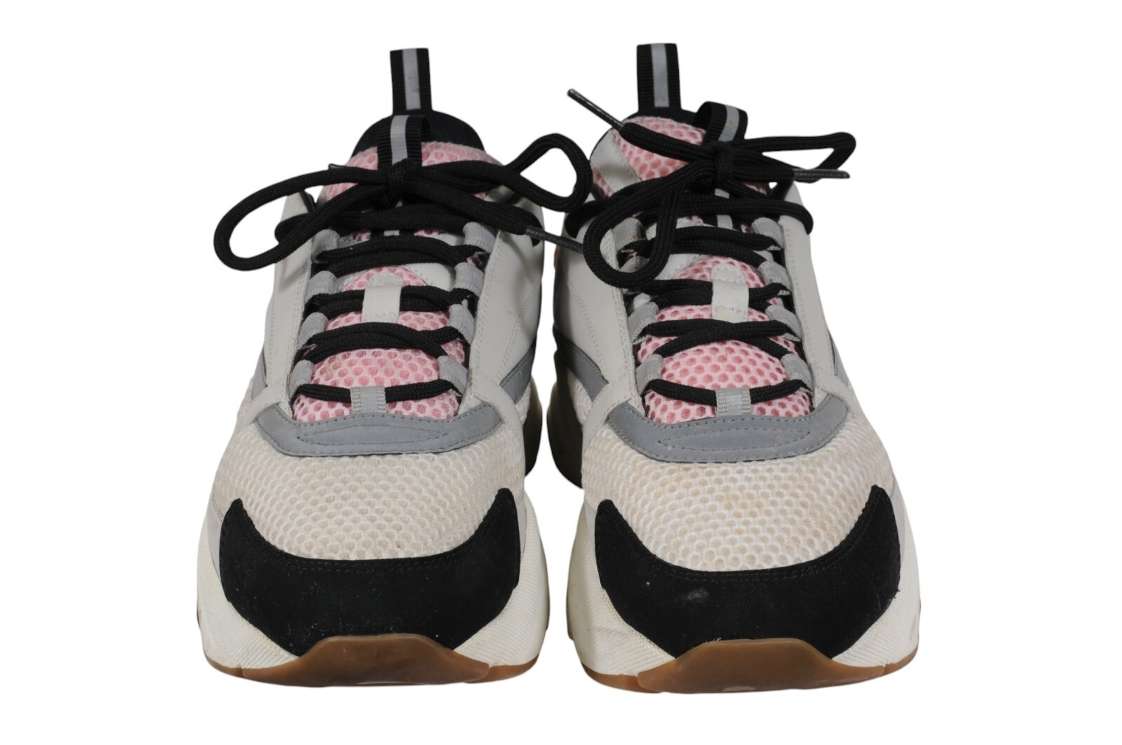 Dior B22 Sneakers Size US 10 IT 43 White Pink Black Silver Chunky Logo Trainers image 8