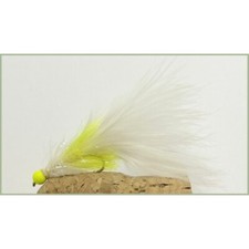Hothead Trout Flies, 6 x Two tone Chartreuse Hotheads, Trout Flies SLIX
