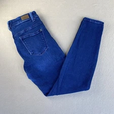 Judy Blue Jeans Womens 7/28 Skinny Fit Denim Medium Wash Distressed Casual