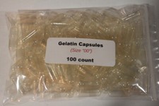 100 Kosher Gelatin Empty Capsules - Size 00