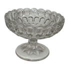 t.c..Vintage Footed/Pedal Candy Dish Thumb Print Pattern