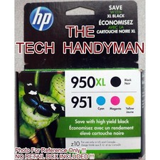 4-PACK HP GENUINE 950XL BLACK  951 COLOR INK NO RETAIL BOX  CLEARANCE  2025 