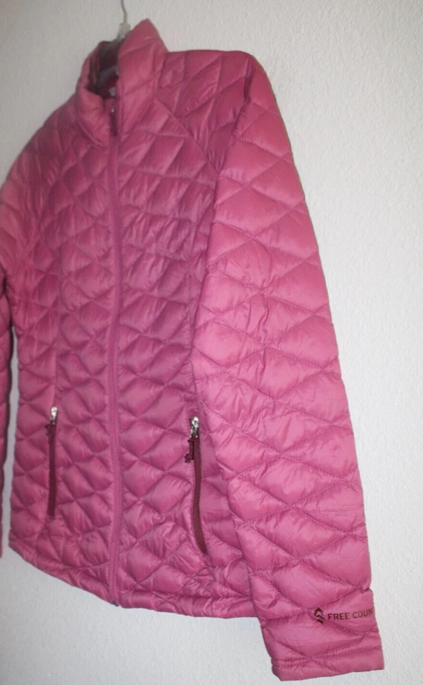 FREE COUNTRY Women's Pink Puffer Jacket Size-S - Image 2 of 4