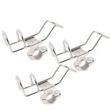 3 Pack Stainless Steel Fishing Rod Holders Rail Mounted Clamp on Rod Holder f...