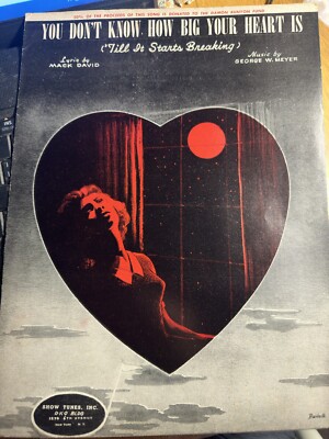 G 1950 Damon Runyon Fund Sheet Music by Geo. W. Meyer