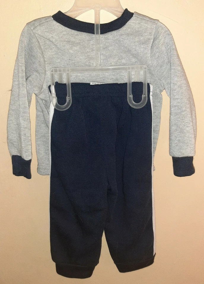 TUFF BOYS Niño Talla 12M Cremallera Frontal Sudadera Chaleco, Top y Pantalones Conjunto de 3 Piezas Jogger (FB) Foto 4 de 4