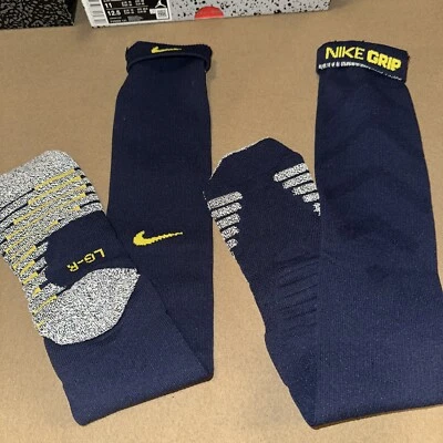 NIKE NIKEGRIP VAPOR Men's Knee High Michigan Color way Socks PSK022-419 Size L
