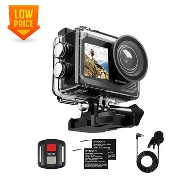SVBONY SVGo2 Actioncam 4K IPX8 wasserdichte 30m 5X Zoom WiFi for Sports Surfing