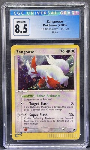 CGC 8.5 Zangoose 2003 EX Sandstorm 14/100 Holo Pokemon Card