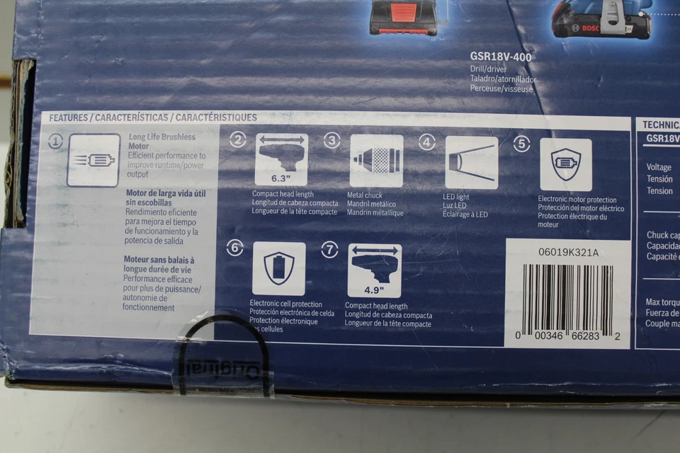 Bosch GXL18V-27B22 18V 2-Tool Combo Kit Drill & Impact Driver NEW - FREE SHIPPIN - Image 4 of 4