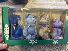 2001 Ty “The Jingle Beanies Collection" 5” Beanie Babies Christmas Ornaments New