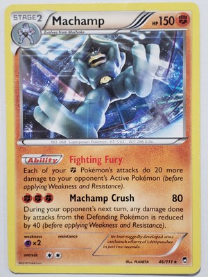 EXCLUSIVE Machamp 46/111 PL Non Holo Variant Furious Fists Pokemon