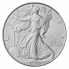 2025-(P) 1 oz American Silver Eagle Coin BU (Eagle Privy)
