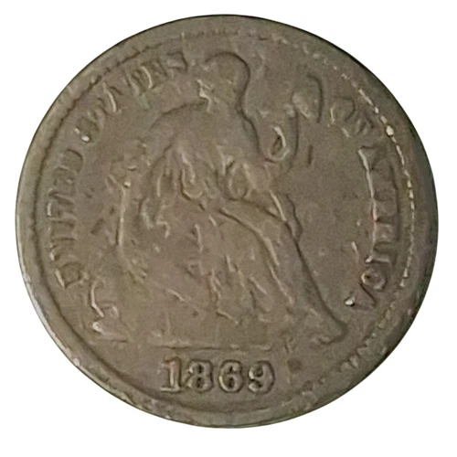 1869 Seated Liberty Half Dime – Better Date – Low Mintage #997