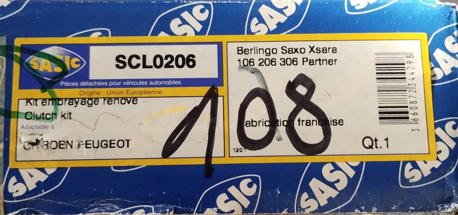 Kit d'embrayage SASIC SCL0206 complet avec disque mécanisme et butée - 2