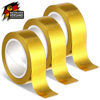Washi Tape Gold 3 Rollen 15mm X 10m DIY Dekoration Bastel Geschenk Verpackung