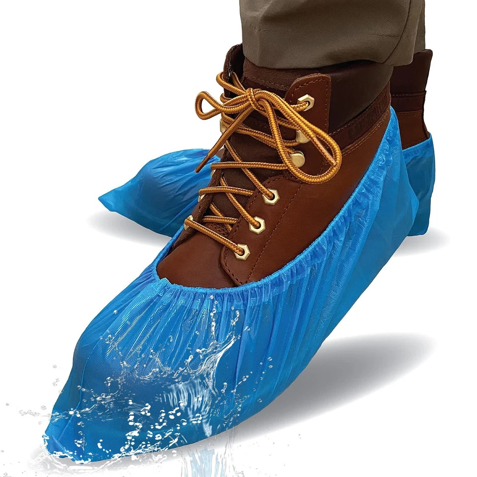 100/200pcs Disposable Shoe Covers Waterproof Tear-Resistant Non-Slip Fits Most - Image 2 of 4