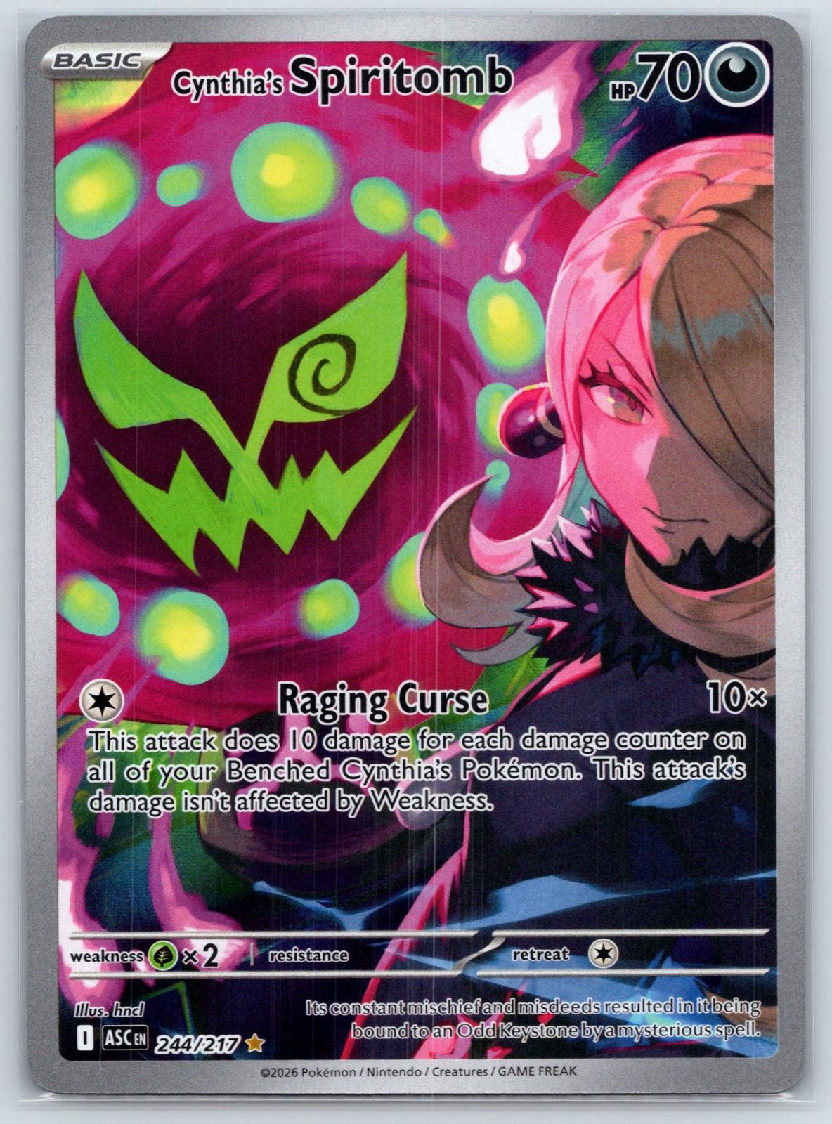 CYNTHIA'S SPIRITOMB 244/217 ILLUSTRATION RARE ASCENDED HEROES POKEMON HOLO NM/M
