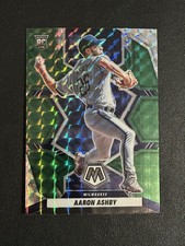 2022 Panini Mosaic - Rookies Aaron Ashby #231 Green Mosaic Prizm (RC)