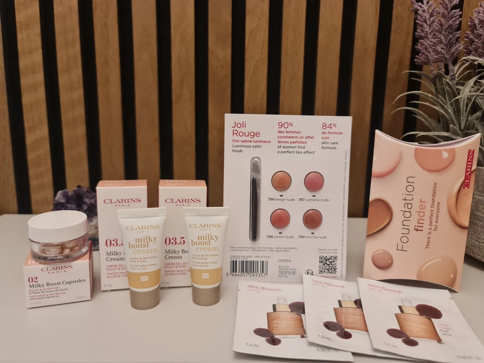 Luxusproben Clarins Milky Boost Capsules 02 Boost Cream 03.5 Skin Illusion Lippe - Bild 3 von 4