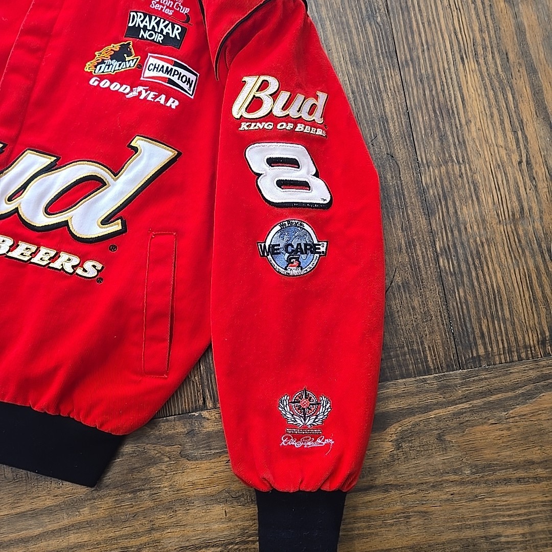Dale Earnhardt Jr Chase Athletics JH Design Red Leather Jacket Men M *READ*