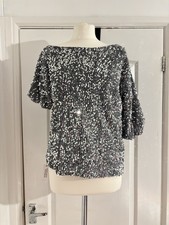 Threadbare Top Women’s 14 grey Silver sequin sparkly party going out Clubbing 