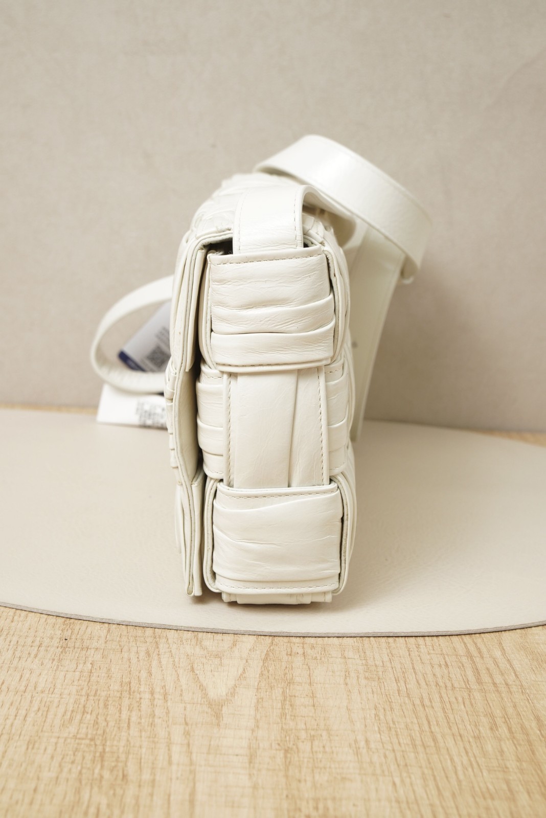 Bottega Veneta Cassette Shoulder Bag White Calfskin/Dustbag Tag thumbnail 12