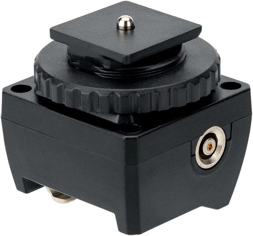 JJC Standard Hot Shoe Adapter with Extra PC Sync Connection Port & 3.5Mm Mini Ph - Image 2 of 4