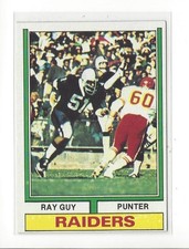 1974 Topps #219 Ray Guy RC Rookie Raiders - EX-MT