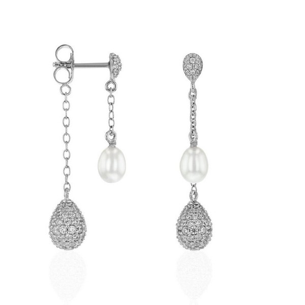 Ohrstecker - Silber - HäNger SüßWasser-Zuchtperle-image
