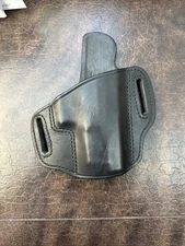 Don Hume Black Leather Holster, 40-4 Glock