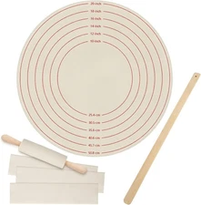 5 Pcs Traditional Norwegian Lefse Making Kit,20 Inch Pastry as pictures shown 
