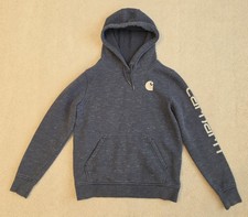 Carhartt Women s XS Blue Pullover Hoodie Fleece Lined Relaxed Fit