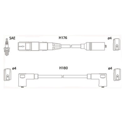 Hitachi 134766 Ignition Cable Kit for VW