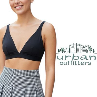 Urban Outfitters black bralette plunge barely there down under bra Size Small