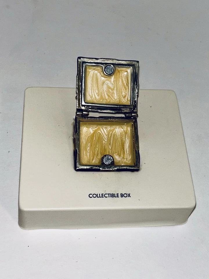 MONET Trinket Box CHRISTMAS PRESENT GIFT Collectible Enamel Keepsake - Image 3 of 4