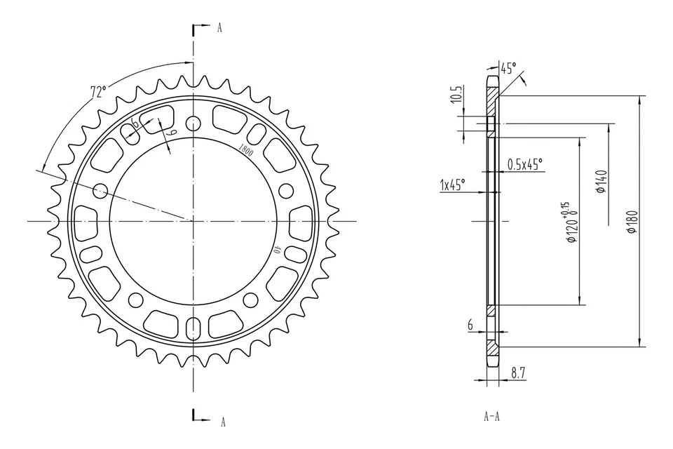 For Suzuki Hayabusa 2008-2016 BikeMaster 965404 530 Series Rear Sprocket Foto 2 de 2
