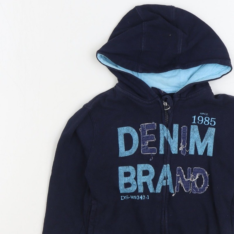 Losan Boys Full Zip Hoodie Size 4 Years UK '' Blue Denim Brand Long Sleeve image 9