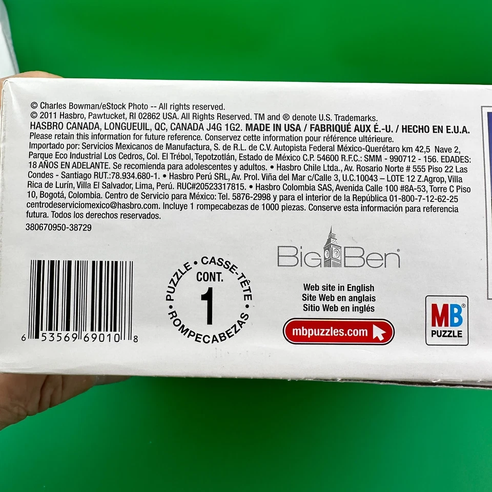 HASBRO 1000 PIECE JIGSAW PUZZLES "BUCKINGHAMSHIRE", ENGLAND 20 1/8" x 26 3/16" - Image 3 of 4